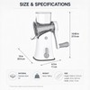 5-in-1 Rotary Cheese Grater & Vegetable Slicer – Stainless Steel