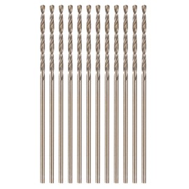 sourcing map 12pcs Cobalt Drill Bit, #58 0.042" HSS-CO Aircraft Twist Drill Bit with Straight Round Shank for Drilling Stainless Steel Cast Iron Tough Material