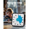 LIORQUE 60 Minute Visual Timer for Kids and Adults, Non-Ticking
