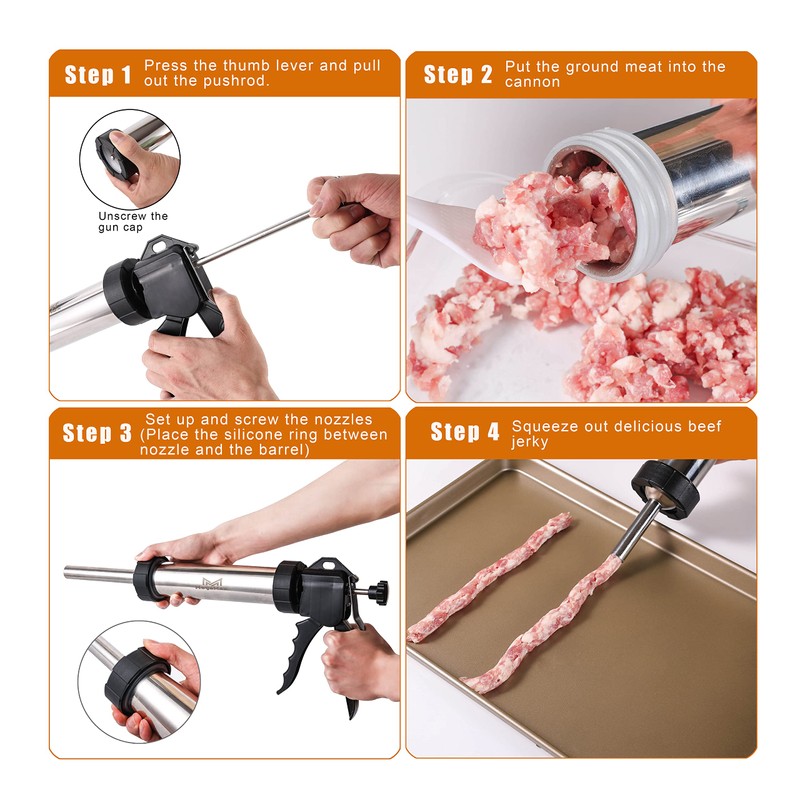 MogaMax 3rd Gen Large Capacity Professional Beef Jerky Gun Kits,