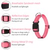 Reflective Dog Collar Breathable Pet Collar Adjustable Nylon Collars Multicolor