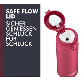 Thermos Ultra Light Bottle 0.50 L, Deep Pink, Thermos Flask 500 ml, Insulated Flask Stainless Steel with Safe Flow Lid, 10 Hours Hot / 20 Hours Cold, Dishwasher Safe, BPA-Free
