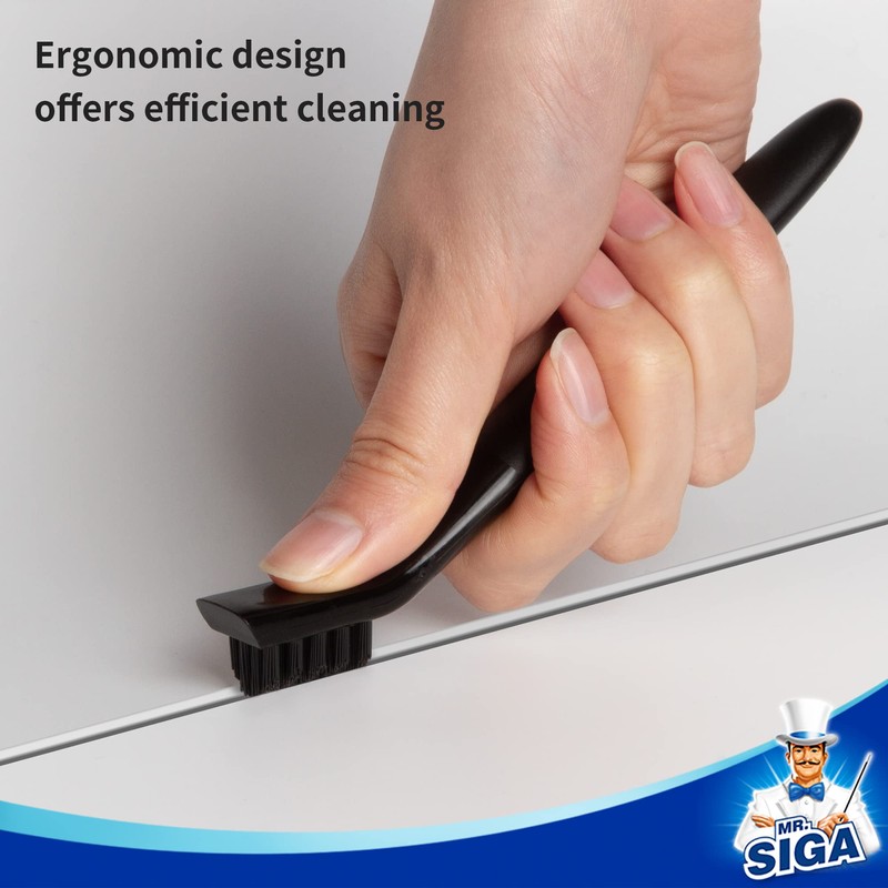 MR.SIGA Grout Cleaner Brush Set, Detail Cleaning Brush Set for