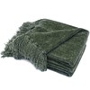RECYCO Throw Blanket Soft Cozy Chenille Throw Blanket with Fringe