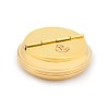 NKlaus 8 cm Round Solid Brass Ashtray 3 cm High