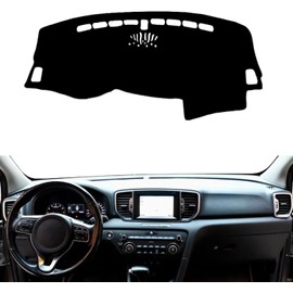 Compatible con Kia Sportage 2016-2021, tapete de salpicadero, cubierta de tablero de salpicadero para coche, cubierta antideslizante para salpicadero de coche, accesorios de coche