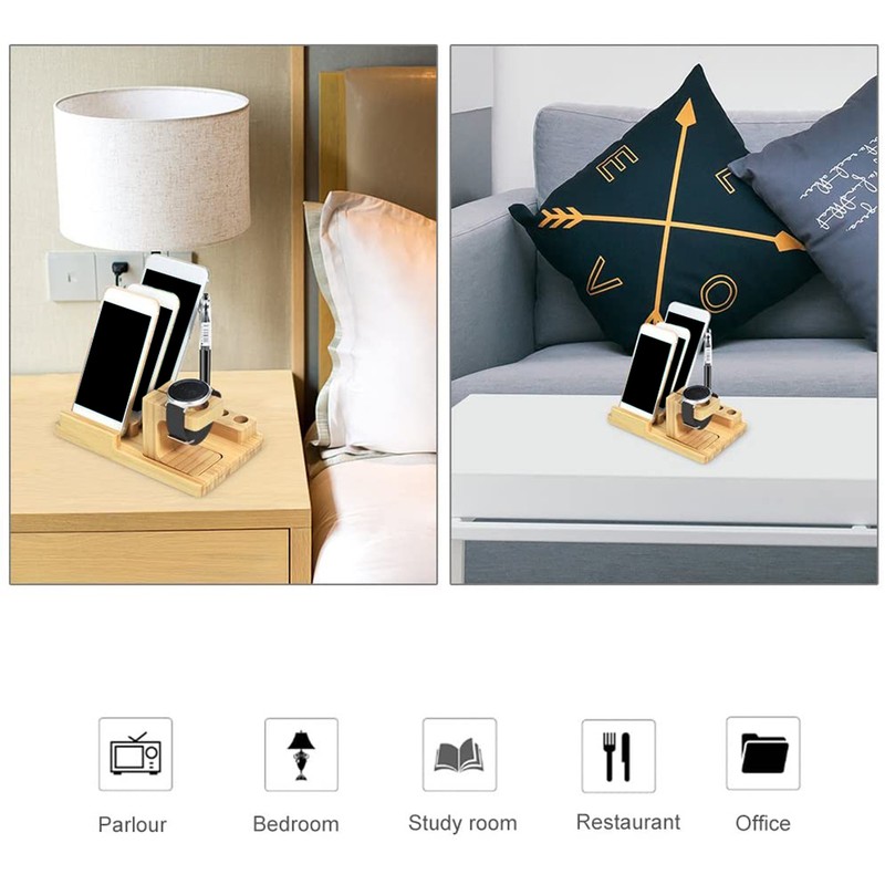 Bamboo phone charging station -05