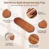 1 Pcs Oval Wooden Tray, Solid Acacia Wood Serving Platter