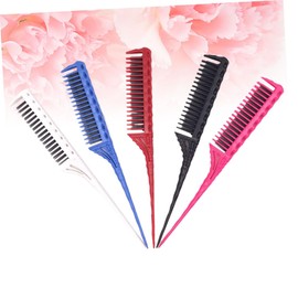 WOONEKY 5pcs Multifunctional Detangling Hair Comb Dense Tooth Hair Brush for Salon Use for Professional Hairdressers and Home Styling