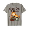 Coffee Cats And Books Lover, For Women & Girls, Funny