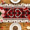 Artoid Mode Buffalo Plaid Love Hearts Valentine's Day Table Runner,