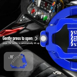 Tybasthe  | Tybasthe Push Start Button Cover, Car Engine Start Stop Button Cover Protector, Cool Car Accessories Interior Decor Sticker Motorcycle Key Ignition Switch Cover, Blue