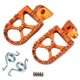 NICECNC Foot Pegs Footrest Pedals Compatible with KTM 65SX 2009-18 85SX 2003-17 125SX/250-450SX-F 1998-15 250SX 1998-16 125-530 EXC/EXC-F 1998-16 150-300XC 2006-16 250-450XC-F 2008-15,See fitment