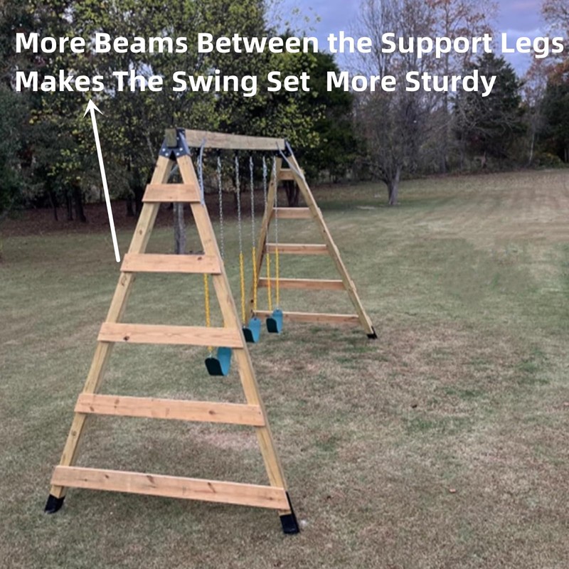 ABUSA Heavy Duty Swing Sets Brackets Including 2 Bronze A-Frame