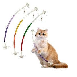 3 Pack Silvervine Sticks for Cats, Cat Toy Bite Rope, Catnip Cat Chew Stick for Indoor Cats Toys Teeth Cleaning, Catnip Toys, Cat Toys with Catnip, Interactive Cat Nip Cat Toys for Cats, Colorful