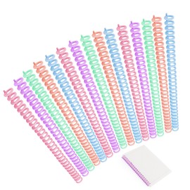 Pack of 15 Binding Combs Plastic Binding Combs 30 Rings Books Rings Plastic Binding Spiral Binding Spiral Binding Spine for A4 B5 A5 for DIY Paper Notebook for 70 Sheets
