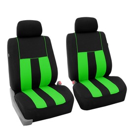 FH Group FH-FB036217 Striking Striped Seat Covers Green/Black Color- Fit Most Car, Truck, SUV, or Van