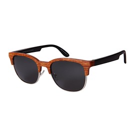 Edge I-Wear Semi-Rimless Wood Sunnies w/Polarized 1.0mm Lenses 53092WD-P1-2(L.BNWD)