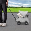 Pet Stroller, Portable Folding Dog Cart Freestanding Small Dog Stroller
