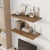 30" Floating Shelves for Wall, 12" Deep Slim Walnut Floating