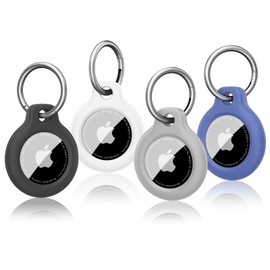 Protective Case for AirTags, Plastic Keyring Holder, Waterproof Cover, Pet Collar Tracker, Key Finder, Locator Tracker (Pack A)