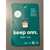 Keep Onn 32GB Class 10 U1 SDHC Flash Memory Card