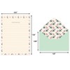 Cute Floral Stationery Paper (48 PCS) 7.1 x 5.2" Lined