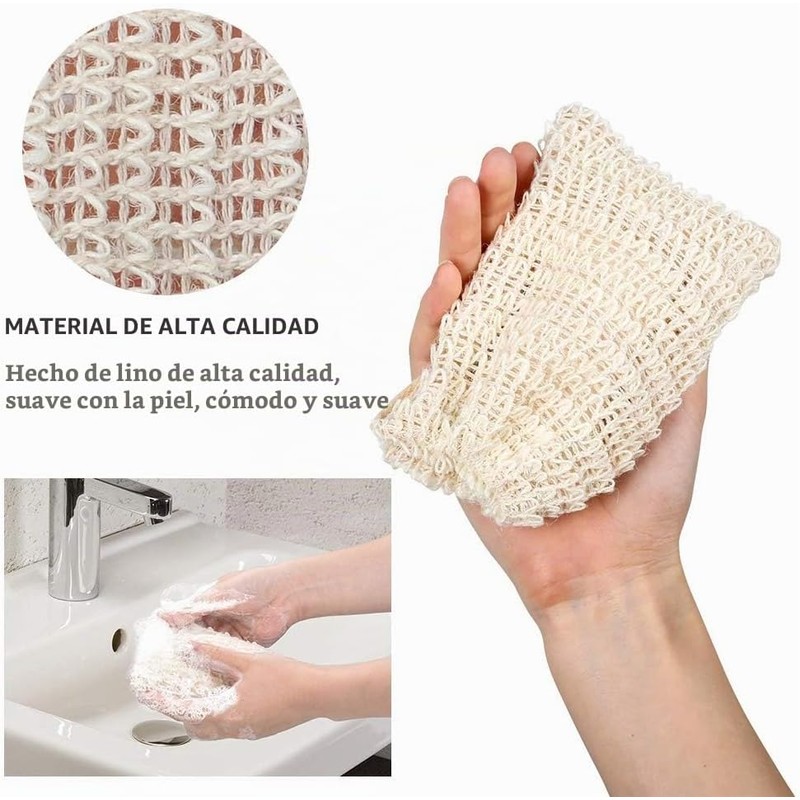 BUYGOO Bolsa Exfoliante de Jabón de Sisal MG-BZ371 - Pack