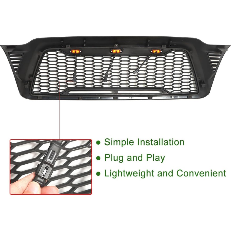 2005 Front Grille Compatible with 2005-2011 Tacoma Mesh Grille with