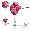 INSIGNE MAGNET Magnetic Floral Heart Badge Reel Cardiology Retractable ID