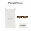OSAGAMA Retro Slim Cat Eye Sunglasses Fashion Sunglasses for Men