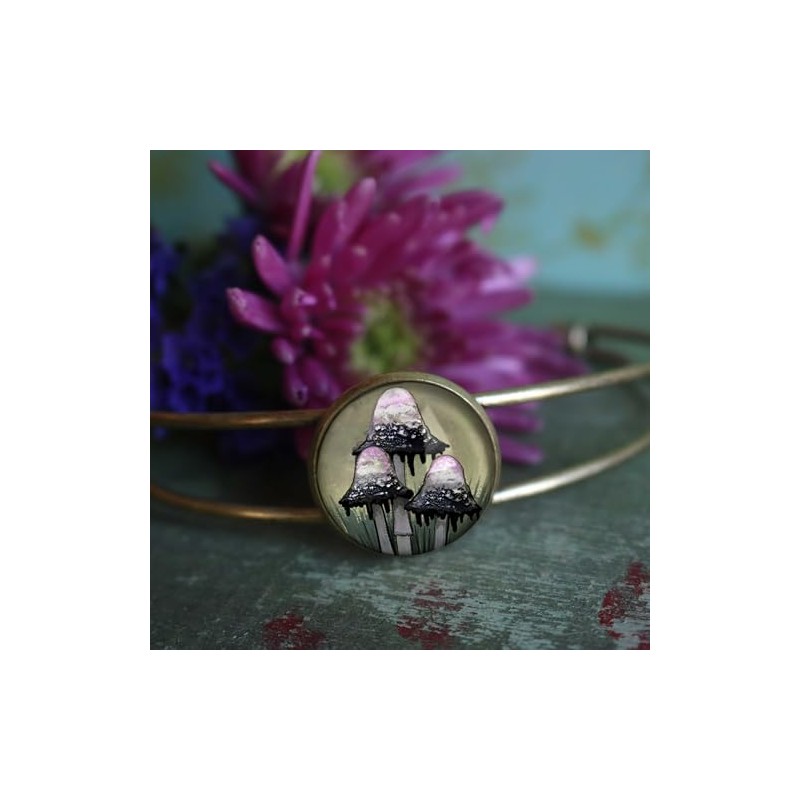 Inky Cap Mushroom Cuff Bracelet