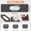 Teenyyou an Oval Hole Gray Faucet Mat for Kitchen Sink