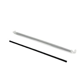 DHG Professional 7.75-Inch Jumbo Black Plastic Straws – Individually Wrapped, BPA-Free – Disposable Drinking Straws for Cocktails, Milkshakes, Parties & Restaurants - 10 Box (3000 Count)