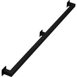 Staircase Handrail for Indoor Stairs, 5ft Modern Hand Railings Grab Bar Kit with Matte Black Finished, Non-Slip Wall Mount Decking Railings for Bars Lofts Kindergarten Guardrail Corridor (5ft, Black)