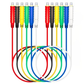 YUMHRZZSDY Magnetic Jumper Wires, 6 Pcs Silicone Soft Flexible Magnetic Jumper Test Leads for Testing, 30V AC 5A 3.3FT Jumper Test Wires for HVAC, Professional Jumper Cables for Thermostats, Sensors