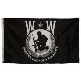 Trade Winds 3x5 Wounded Warrior Soldier Veteran Flag 3'x5' Heroism Honor Sacrifice Banner Premium Fade Resistant