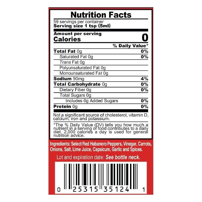 Marie Sharp’s BEWARE Comatose Heat Level Habanero Pepper Sauce, 10