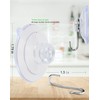 LUPYJI Suction Cup Hooks, Transparent PVC Removable Reusable, for Glass