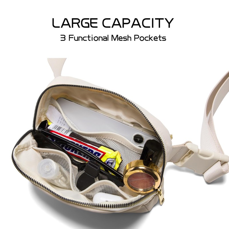 Gitus Fanny Pack, G, Initial Letter Patch Belt Bag