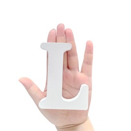 4 Inch White Marquee Letters, Unfinished Wooden Letters for Crafts, Wood Alphabet Letters for Wall Decor, Home and Party Projects (Letter L)