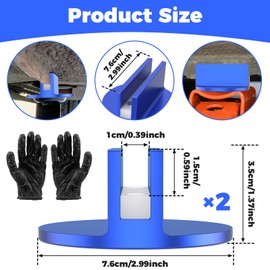 2Pcs Grooved Magnetic Jack Pad, Universal Nonslip Pinch Weld Jack Adapter, Aluminum Jacking Puck Pinch Weld Frame Rail Adapter-Slot Width 0.39 Inch, for Car SUV Truck Pickup Wagon Vehicles (2 PCS)