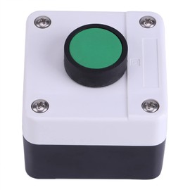 Weather-resistant green push button switch, push button switch, one-button control unit, for drive garage door, door opener (surface-mounted button)