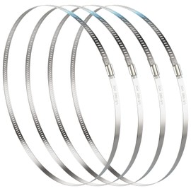 NEBURORA 12 Inch Large Hose Clamp Adjustable 304 Stainless Steel Duct Clamp 4 Pack Worm Gear Clamps 11.4"-12.1" Diameter Fuel Line Hose Pipe Clamp for Dryer Vent Air Duct Automotive Plumb