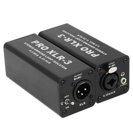 Daiilg PRO XLR-3 Professional Stereo Ground Loop Isolator 3.5 6.35 XLR Audio Noise Filter Noise Suppressor Isolator for PC