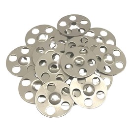 TERF® 36mm Metal Insulation Fixing Discs 36mm (1.41 inch) Stainless Steel Metal Insulation Discs Plasterboard Washer for Wall Ceiling Fixings - Pack of 50