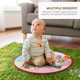 Childlike Behavior Baby Activity Mat - Baby Floor Mat - Play Mat for Babies - Lightweight Baby Playmat - Safe & Realistic Animal Figures Ground Mat - Activity Mat Non-Woven Fabric