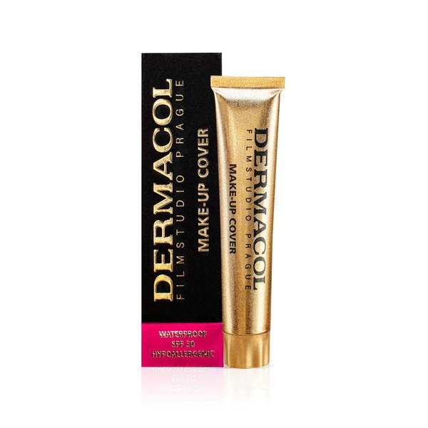 Dermacol Opaque Make-up Cover for the Face and Neck – Waterproof Foundation with SPF 30 for a Flawless complexion, 30g 225