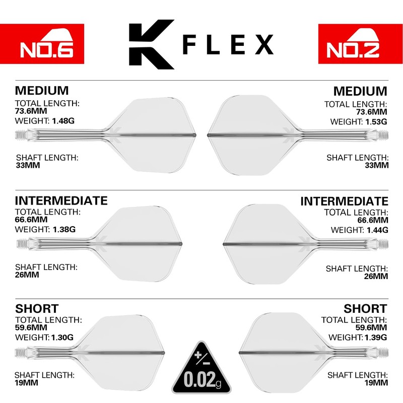 TARGET Darts K Flex Integrated Dart Flights And Shafts, No.2
