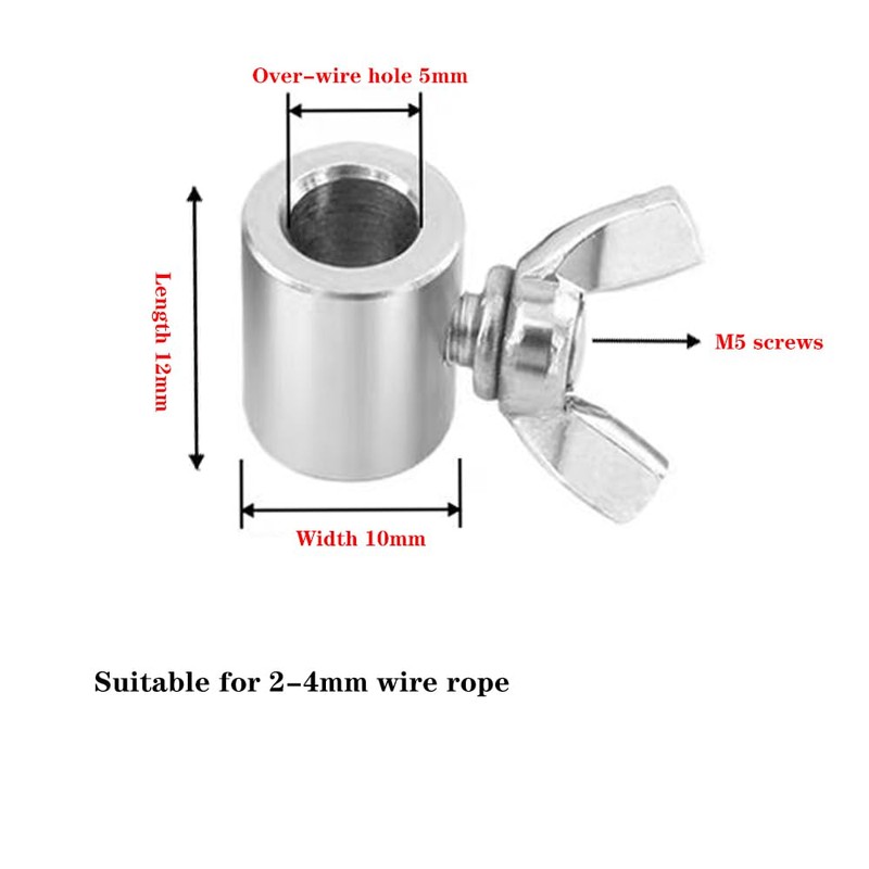 10Pcs New Upgraded Wire Rope Cable Clamps/Wire Rope Clips, Stainless